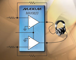 Tiny, space-saving DirectDrive headphone amp rejects RF noise.