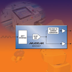 16-Bit Industrial DAC Has Voltage-/Current-Output Amplifiers and Pass Transistor