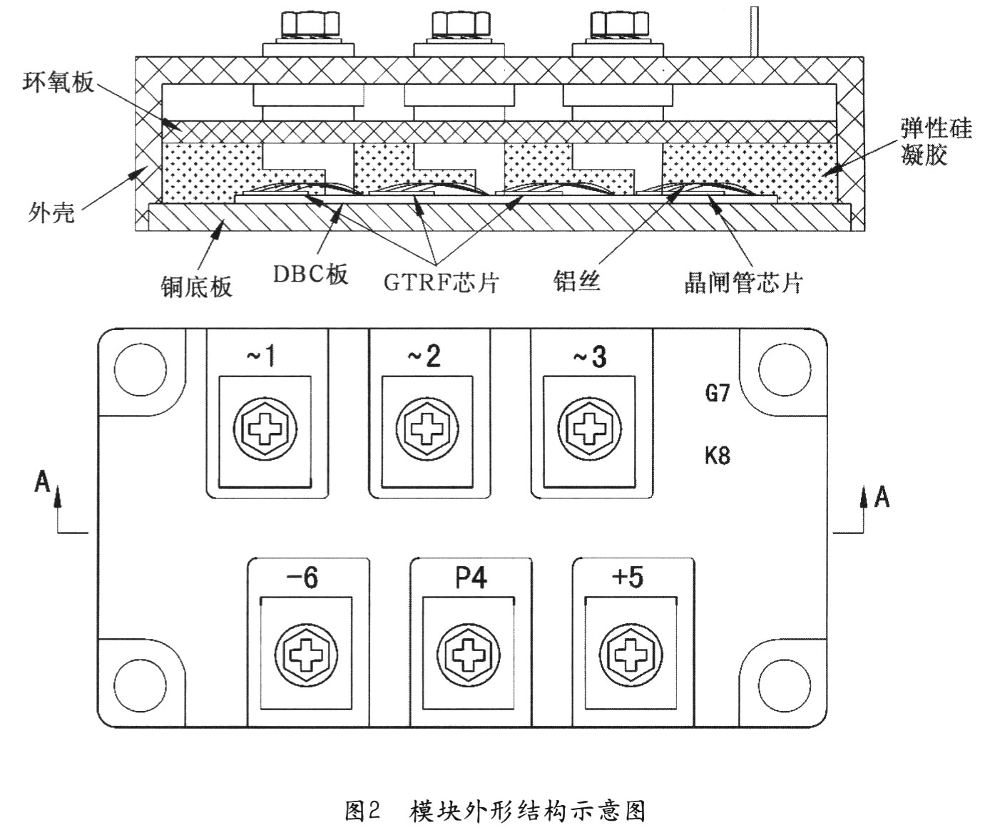 模塊外形結(jié)構(gòu)示意圖