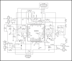 圖9. xDSL電源管理方案。輸入： 9V至12V。輸出: VOUT1 = 5V/550mA (最大1A), VOUT2> = 1.2V/550mA (最大1A)。輸出1為輸出2變換器提供電源。每個變換器的開關(guān)頻率為2.2MHz。