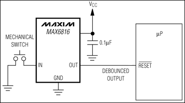 MAX6816、MAX6817、MAX6818：典型工作電路