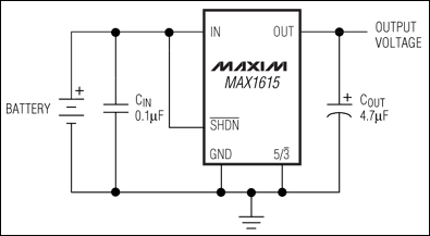 MAX1615、MAX1616：典型工作電路