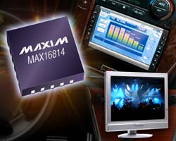 Four-string HB LED driver features adaptive output-voltage optimization.