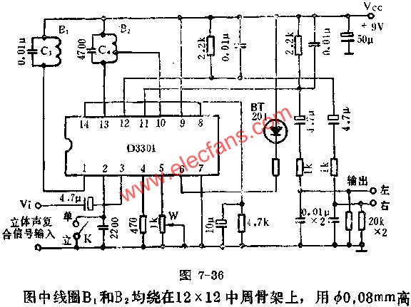 D3301調(diào)頻立體聲解碼電路的應(yīng)用  m.sdkjxy.cn