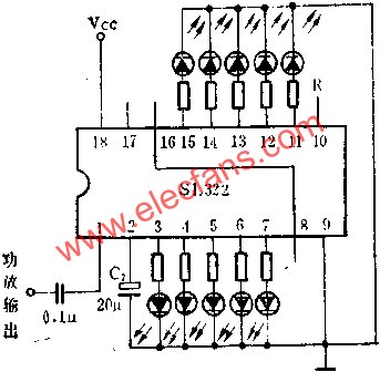SL322作單聲道音量電平指示電路的應(yīng)用  m.sdkjxy.cn
