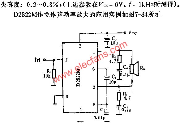 D2822M作BTL功率放大的應(yīng)用  m.sdkjxy.cn