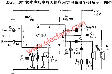 XG4440作立休聲功率放大的應(yīng)用  m.sdkjxy.cn