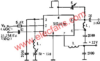 XG1590作10.7MHZ放大電路的應用  m.sdkjxy.cn