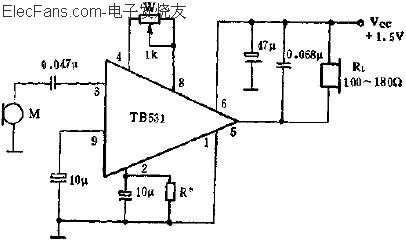 TB531單端輸入,單端輸出的應(yīng)用電路  m.sdkjxy.cn