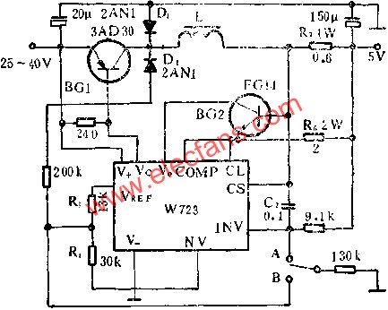 開(kāi)關(guān)穩(wěn)壓器應(yīng)用線路圖  m.sdkjxy.cn