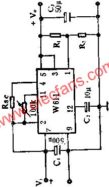 W611正電壓輸出應(yīng)用線路圖  m.sdkjxy.cn