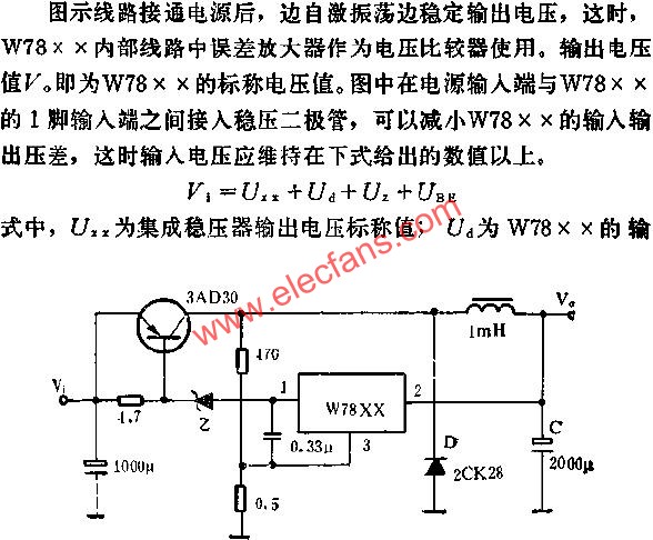 開關式穩(wěn)壓電路應用線路圖  m.sdkjxy.cn
