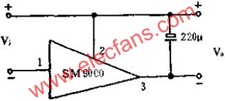 SM9000系列集成穩(wěn)壓模塊的典型應該線路圖  m.sdkjxy.cn