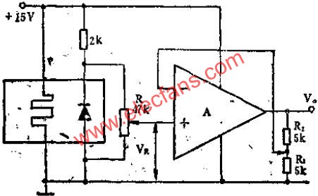 SW399和運(yùn)算放大器組成的輸出可變的基準(zhǔn)源電路圖  m.sdkjxy.cn