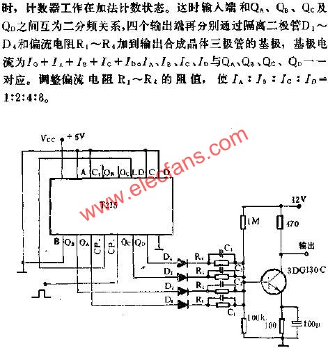 T215組成的階梯波發(fā)生器線路圖  m.sdkjxy.cn