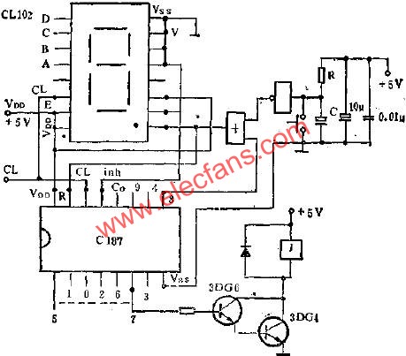 C187組成程序控制和顯示應(yīng)用線路圖  m.sdkjxy.cn