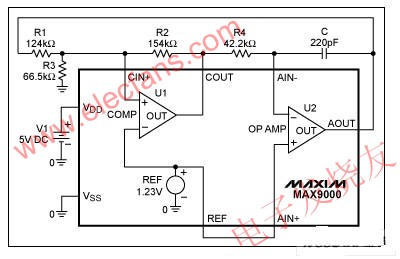 用MAX9000實現(xiàn)三角波發(fā)生器 m.sdkjxy.cn