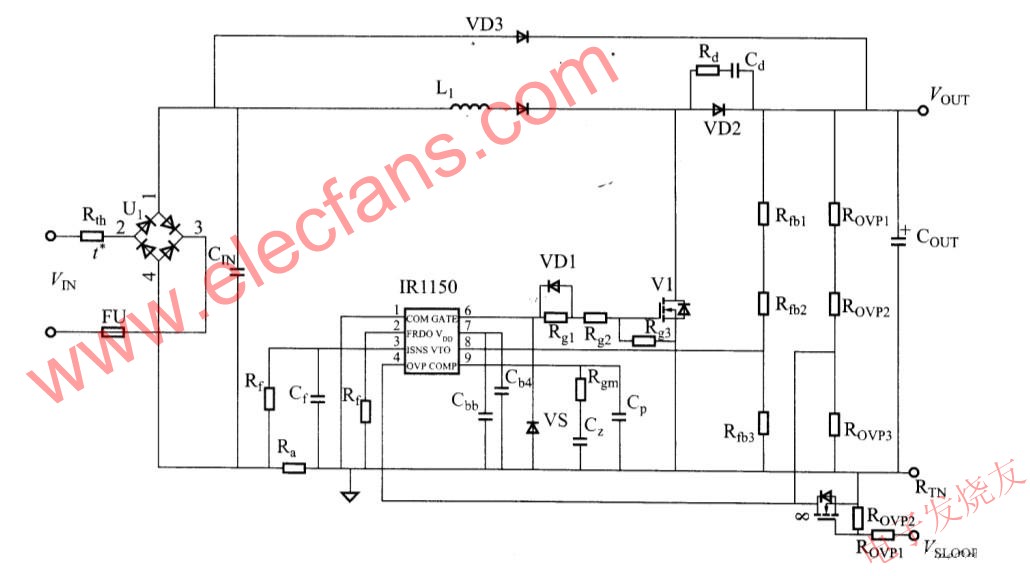 IR1150控制的PFC的電路 m.sdkjxy.cn