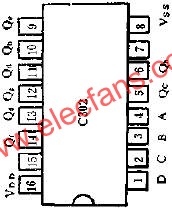 C302八段字形譯碼器的外引線和功用線路圖  m.sdkjxy.cn