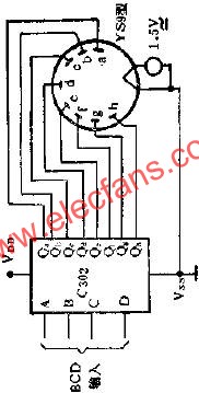 C302八段字形譯碼器驅動10V熒光數(shù)碼管線路圖  m.sdkjxy.cn