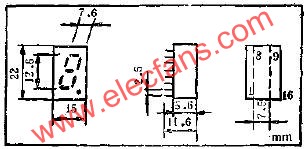 CL102十進(jìn)顯示器的結(jié)構(gòu)尺寸電路圖  m.sdkjxy.cn
