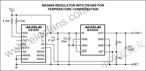 MAX604溫度補(bǔ)償電路 m.sdkjxy.cn