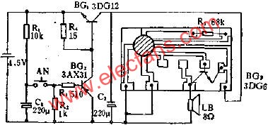 CW9300在定時(shí)門鈴電路中的應(yīng)用電路圖  m.sdkjxy.cn