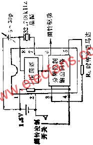 LH5544低頻時鐘集成電路的應用電路圖  m.sdkjxy.cn