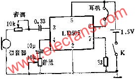 LD505在助聽器中的應(yīng)用電路圖  m.sdkjxy.cn