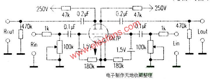 6N7P膽電路前級  m.sdkjxy.cn