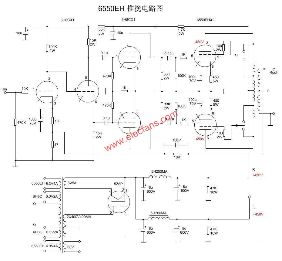 6550膽機(jī)電路圖(三) m.sdkjxy.cn