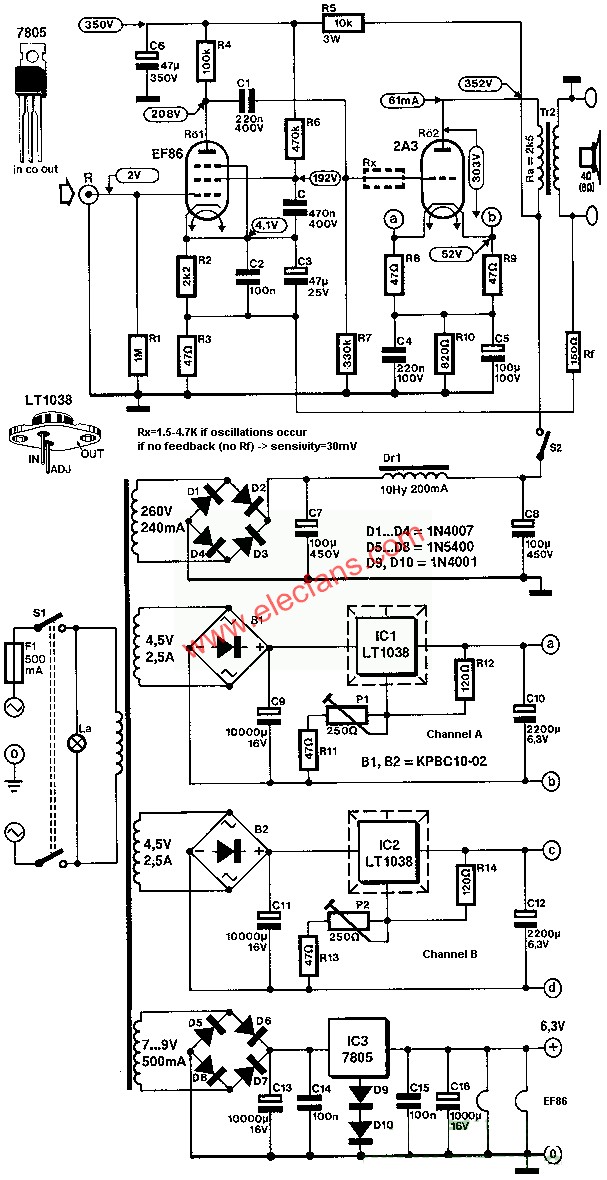 2A3膽機電路圖(一) m.sdkjxy.cn