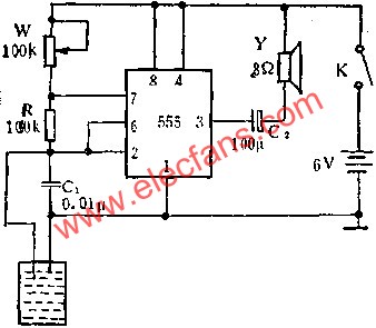 555電路組成液位控制器電路圖  m.sdkjxy.cn