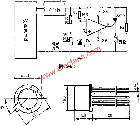 快速過壓保護(hù)器電路圖  m.sdkjxy.cn