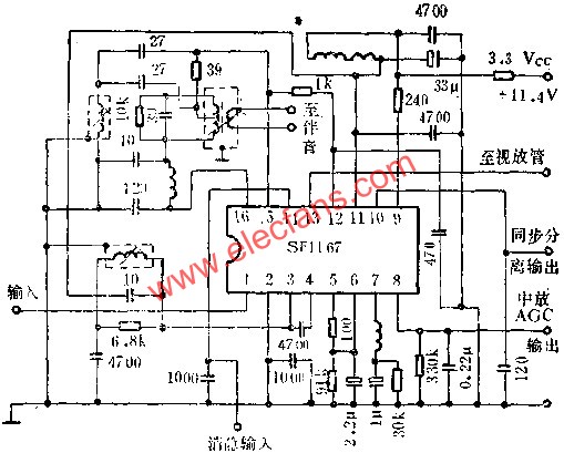 SF1167圖象中放電路的應(yīng)用電路圖  m.sdkjxy.cn