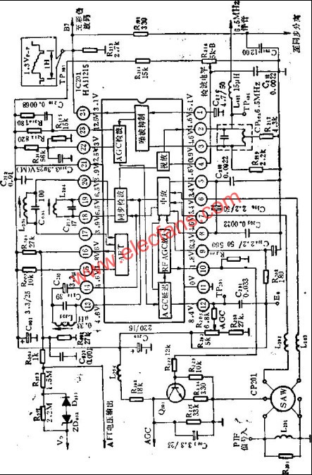 LH11215原理方框圖及外轉(zhuǎn)電路圖  m.sdkjxy.cn