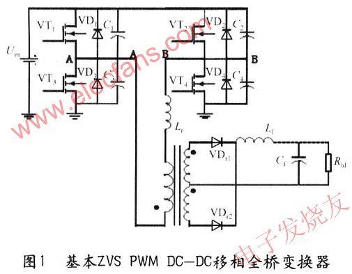 基本ZVS PWM DC—DC移相全橋變換器 m.sdkjxy.cn