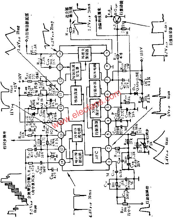 DG5435行場(chǎng)掃描電路的應(yīng)用電路圖  m.sdkjxy.cn