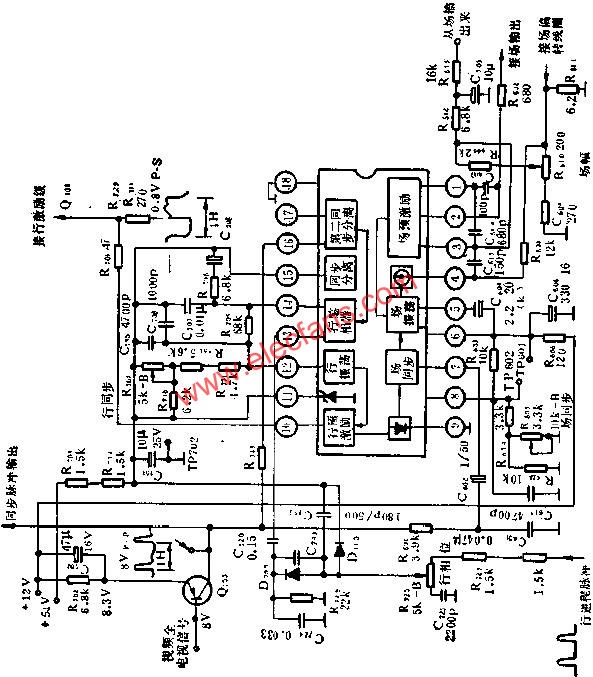 LH11235行場(chǎng)掃描電路的應(yīng)用電路圖  m.sdkjxy.cn