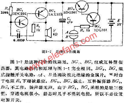 指觸門鈴線路  m.sdkjxy.cn