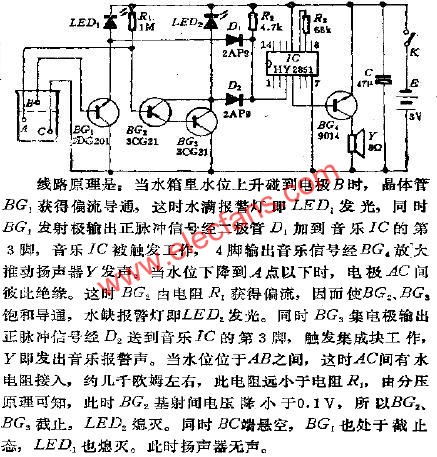 水滿(mǎn)水缺音樂(lè)報(bào)警電路 m.sdkjxy.cn