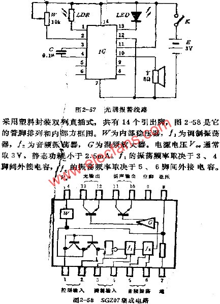 光弱報(bào)警電路  m.sdkjxy.cn