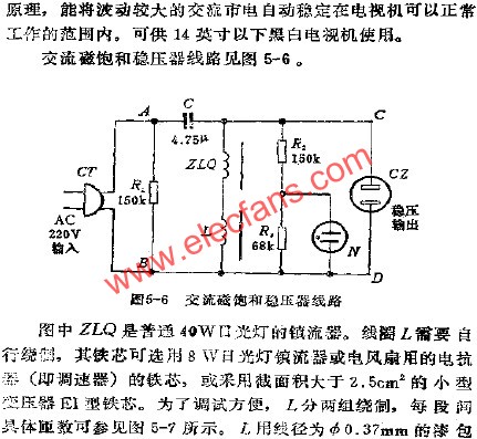 交流磁飽和穩(wěn)壓器電路 m.sdkjxy.cn