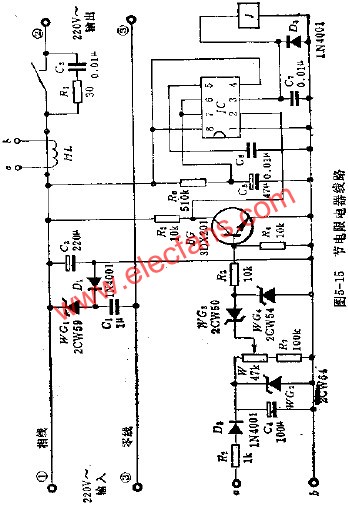 節(jié)電限電器電路圖  m.sdkjxy.cn