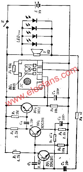 聲控音樂娃娃電路  m.sdkjxy.cn