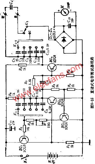 直讀式電容測(cè)試器電路  m.sdkjxy.cn