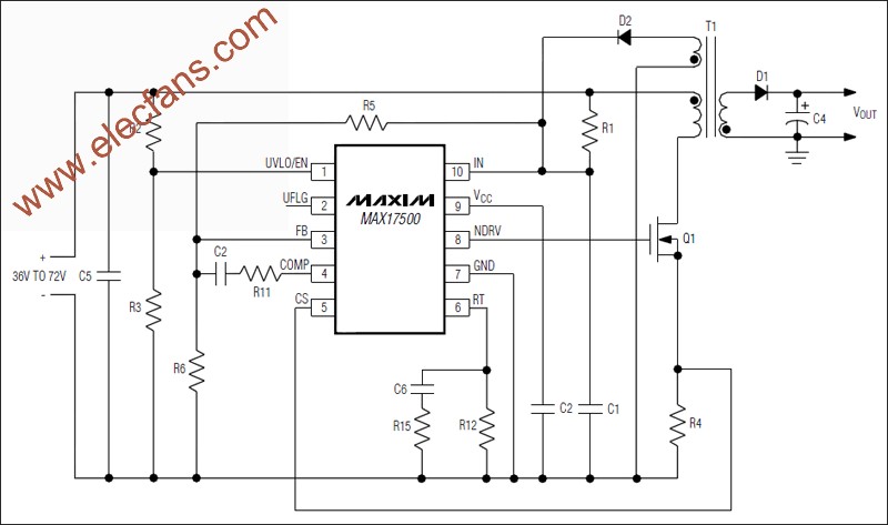 MAX17499/MAX17500電流模式PWM控制器 m.sdkjxy.cn