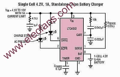 帶過流保護功能的LTC4052脈沖充電器 m.sdkjxy.cn