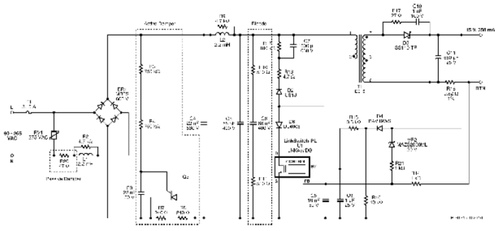 圖11:電路圖–去除突出顯示的結構框即可用于非調光應用。（電子系統(tǒng)設計）