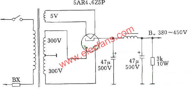 高壓電子管整流電路  m.sdkjxy.cn